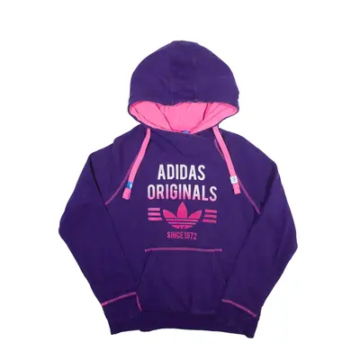 ADIDAS 2014 Hoodie Purple Pullover Womens UK 12