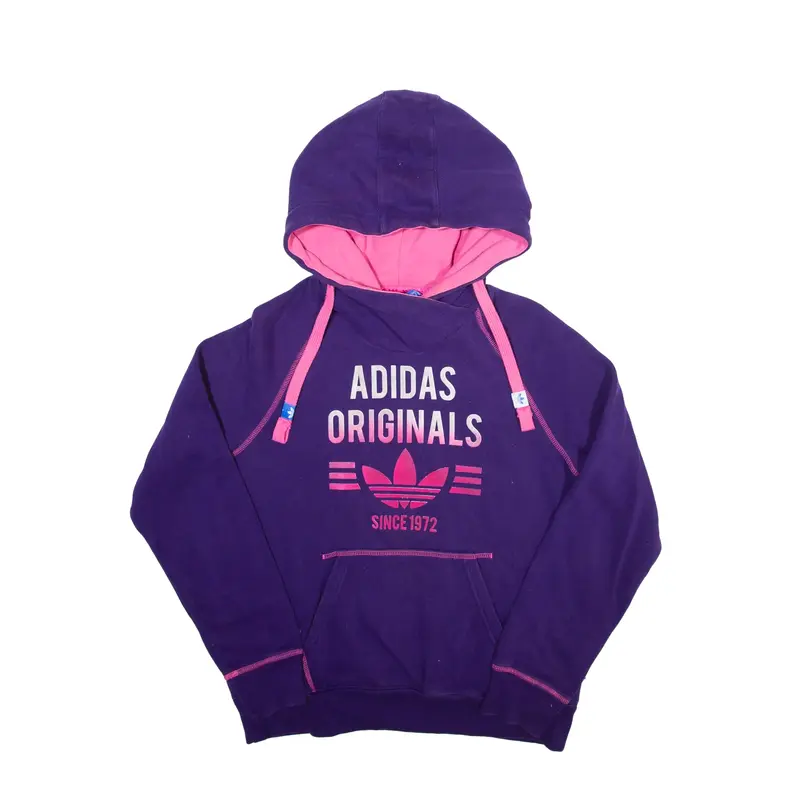 ADIDAS 2014 Hoodie Purple Pullover Womens UK 12
