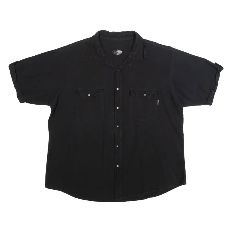 WAKONDA Mens Plain Shirt Black 2XL
