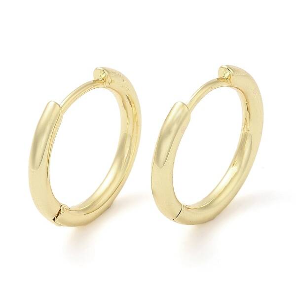 Rack Plating Brass Huggie Hoop Earrings