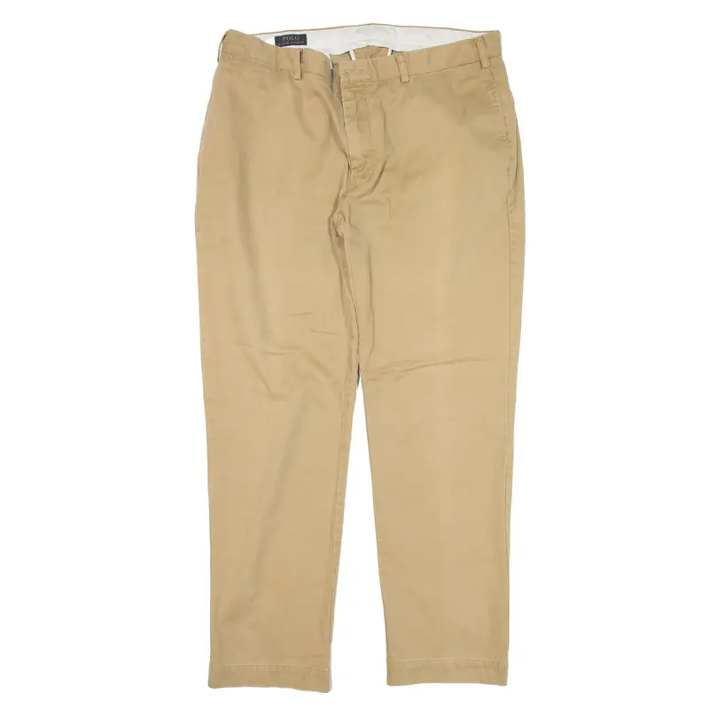 POLO RALPH LAUREN Chino Trousers Beige Regular Tapered Mens W38 L32