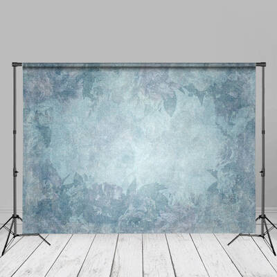 Chic Blue Floral Fine Art Textures Photo Background - Aperturee