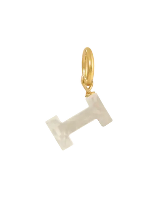 MOP Letter Charm | Metal Color: Gold | Letter: I
