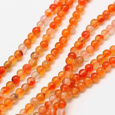 Natural Carnelian Bead Strands