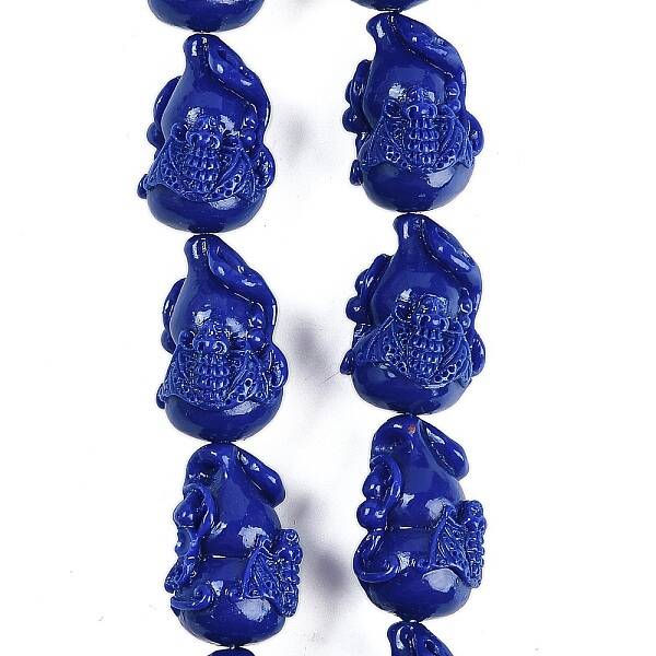 Synthetic Coral Carved Beads Strands