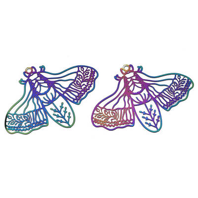 Ion Plating(IP) 201 Stainless Steel Filigree Pendants