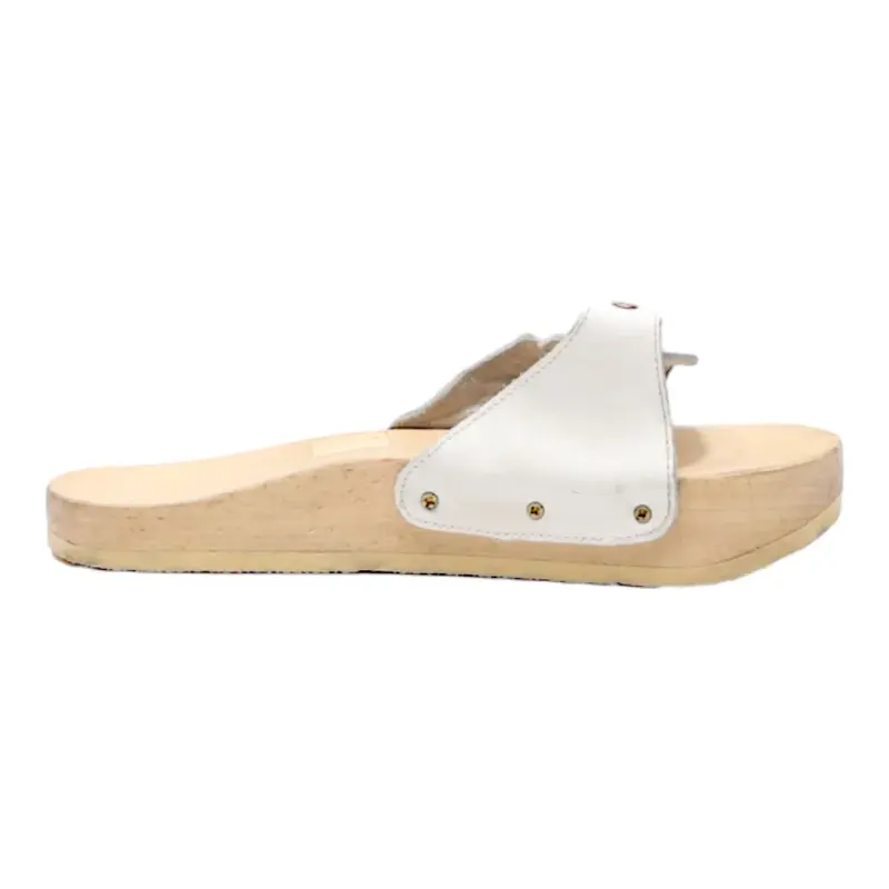 PELLULETTE Slider Sandals White Leather Womens UK 5