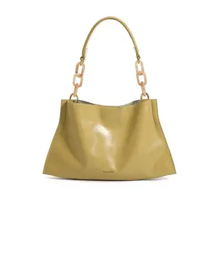 Smting soft leather chain hobo bag