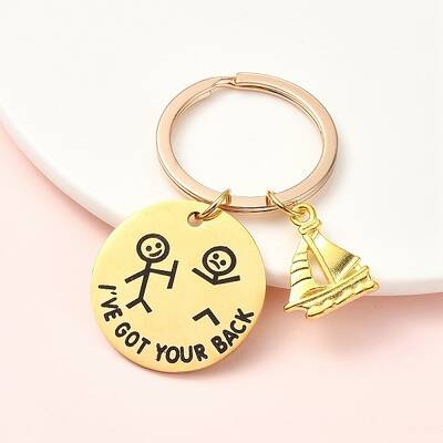 Alloy & 304 Stainless Steel Keychain