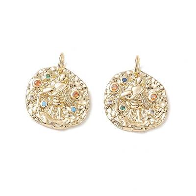 Brass Micro Pave Cubic Zirconia Pendants