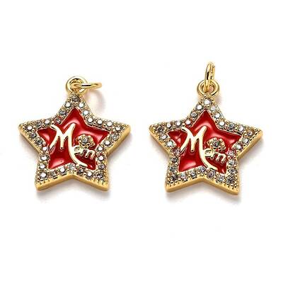 Brass Clear Cubic Zirconia Pendants