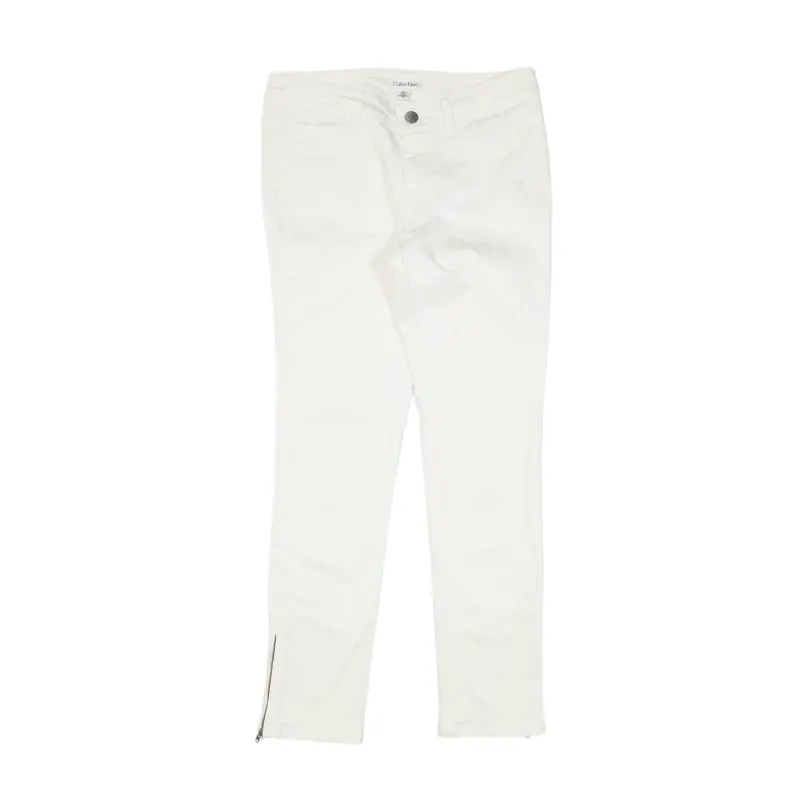 CALVIN KLEIN Trousers Cream Slim Skinny Womens W27 L28