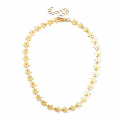 Star Brass Link Chain Necklaces