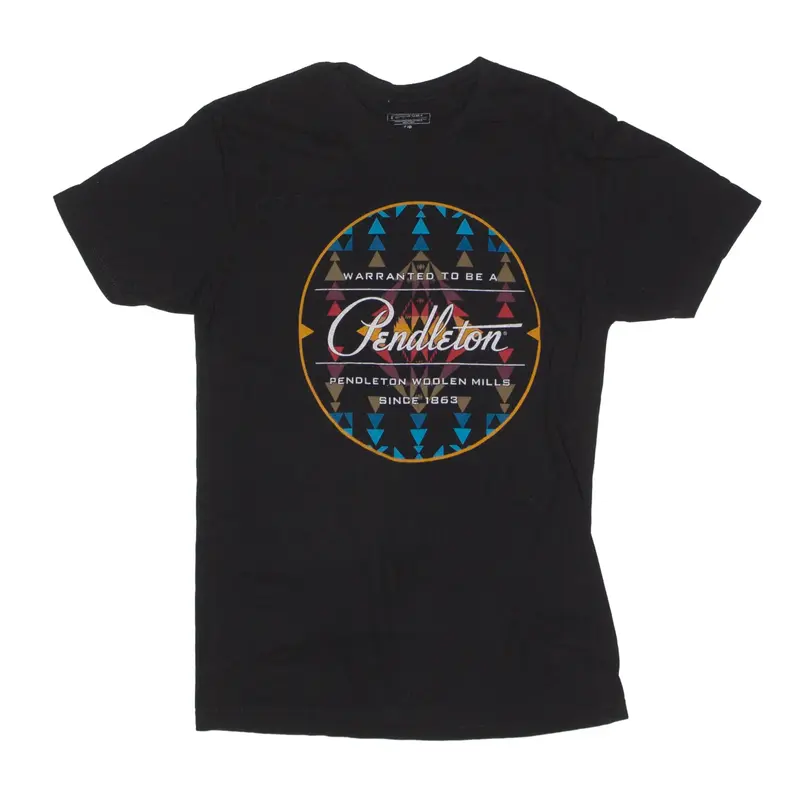PENDLETON T-Shirt Black Short Sleeve Mens S