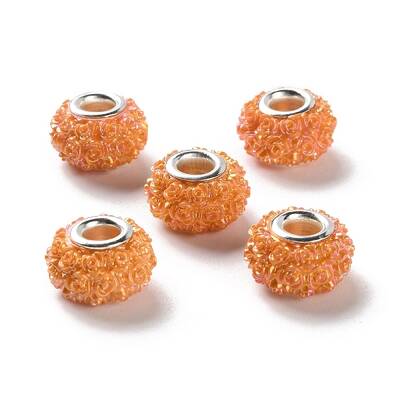 AB Color Resin Rose Flower European Beads