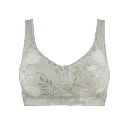 Valentina - Silk Back Support Full Cup Non Wire Organic Cotton Bra | Size: 18