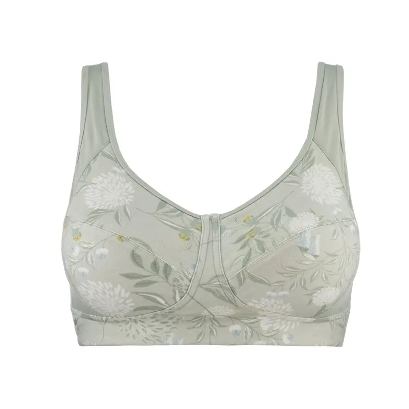 Valentina - Silk Back Support Full Cup Non Wire Organic Cotton Bra | Size: 18
