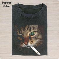 [Flashsale up to 70%]Retro Funny Vintage Graphic Tee, Cat Smoking T- Shirt, Animal Shirt, Unisex Meme Cringe Funny Dumb Shirt...