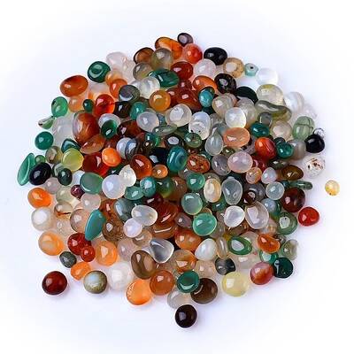 Natural & Dyed Agate Tumbled Chips