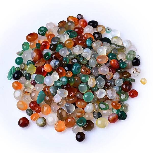 Natural & Dyed Agate Tumbled Chips