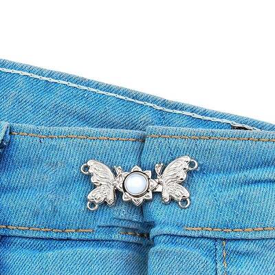 Alloy White Resin Jean Buttons Pins
