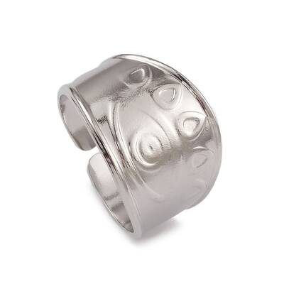 Non-Tarnish 304 Stainless Steel Eye Open Cuff Rings for Women