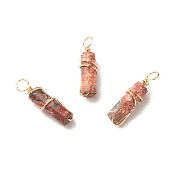 Natural Leopard Skin Jasper Pendants