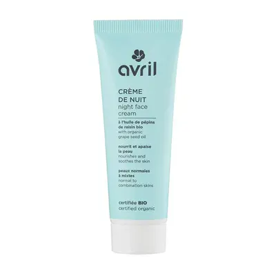 Avril Organic grape seed oil night cream Normal mixed skin 50ml
