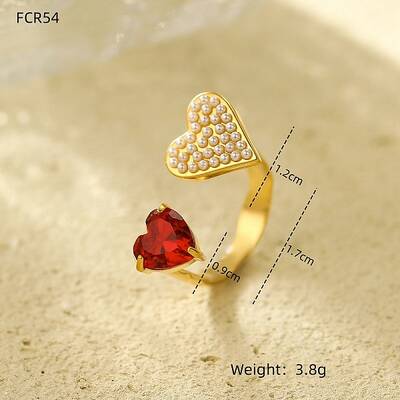 Natural Gemstone Open Cuff Rings for Women
