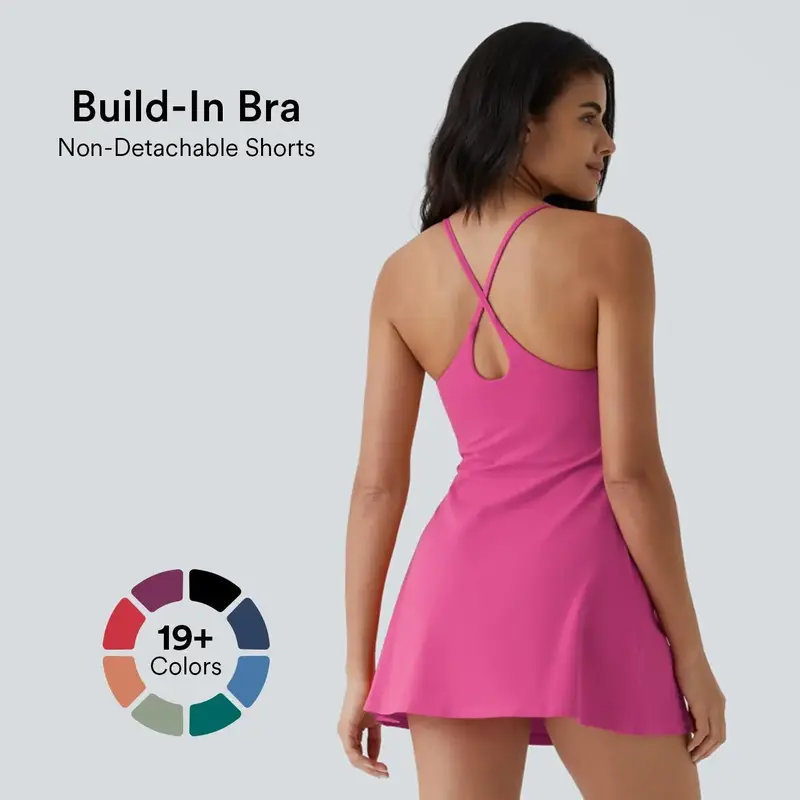 Halara Softlyzero Plush Backless Active Dress A-C Cups