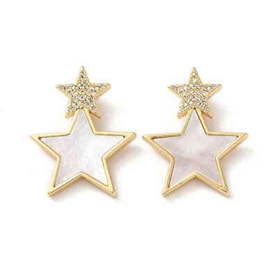 Brass Micro Pave Clear Cubic Zirconia Pendants