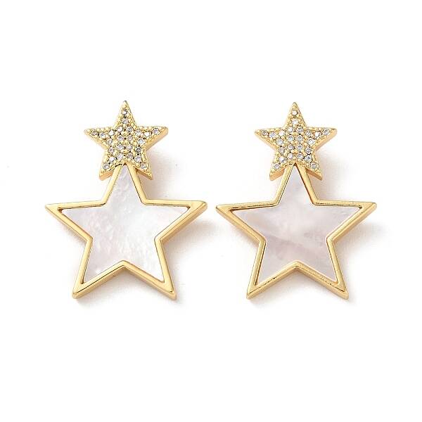 Brass Micro Pave Clear Cubic Zirconia Pendants