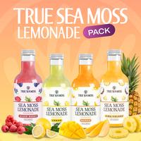 Sea Moss Lemonade Pack of 4 - Lemon, Mango, Berry, Pina Colada - Sea Moss Helps with Immune Support, Thyroid Support & Digest...