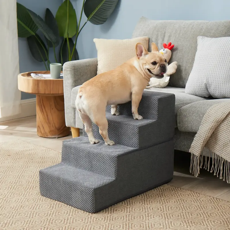 EHEYCIGA Dog Stairs for Bed Dog Steps for High Bed, Pet Steps for Small Dogs and Cats, Non-Slip Balanced Dog Indoor Ramp