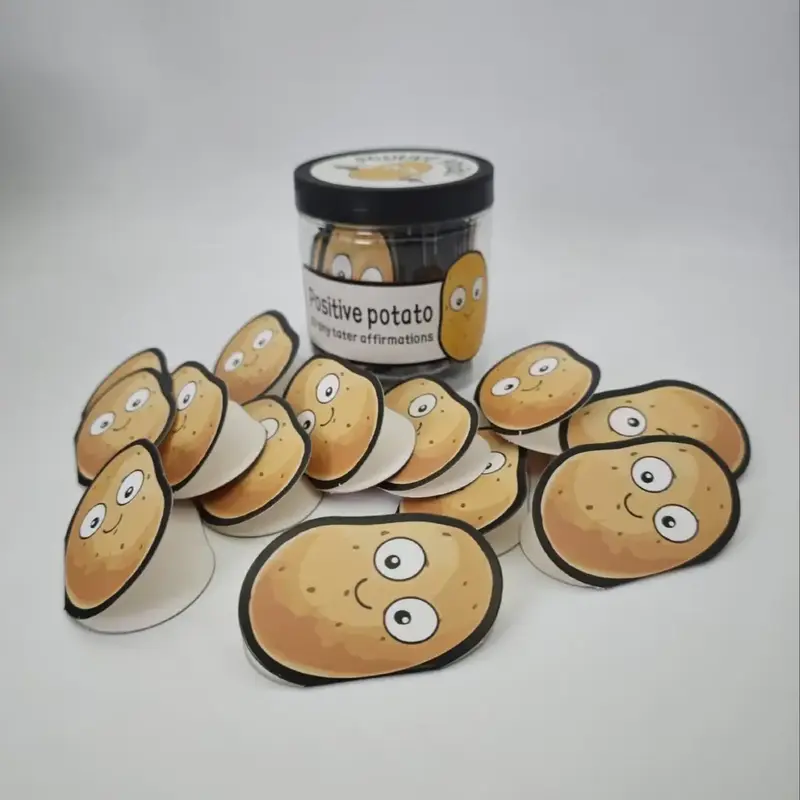 Positive Potato Emotional Support Affirmation Card, 30pcs/box Emotional Support Affirmation Card, Office Stationery & Supplie...