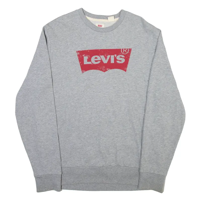 LEVI'S Mens Sweatshirt Grey Crew Neck M