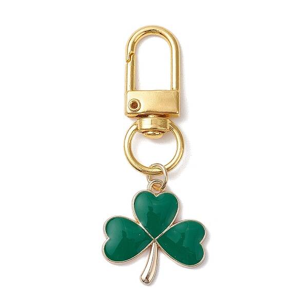Lucky Clover Alloy Enamel Pendant Decoration