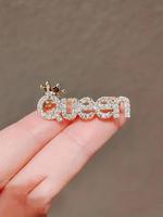 Letter Rhinestone Decorated Brooch Pin for Women and Girls, Vintage Clothing and Scarf Decoration Accessories for Daily Use, ...