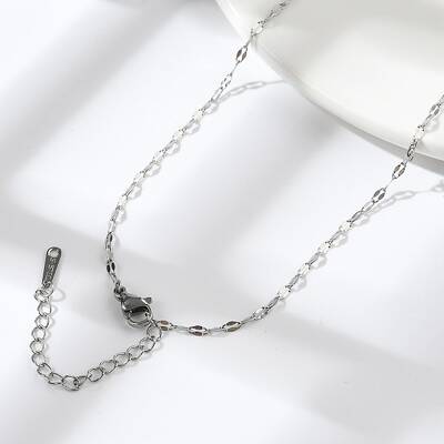 Non-Tarnish 304 Stainless Steel Dapped Chain Necklace for Men Women