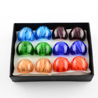Handmade Lampwork Wide Band Rings