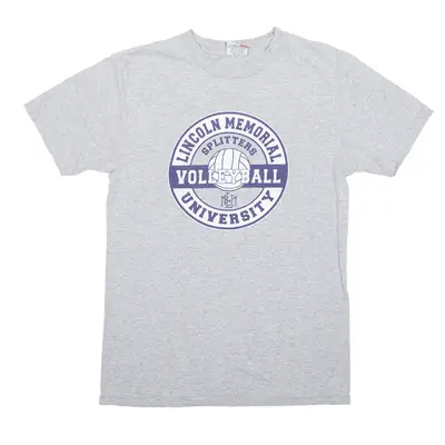 CAMPUS ONE Lincoln Memorial VolleyBall T-Shirt Grey Short Sleeve Mens S