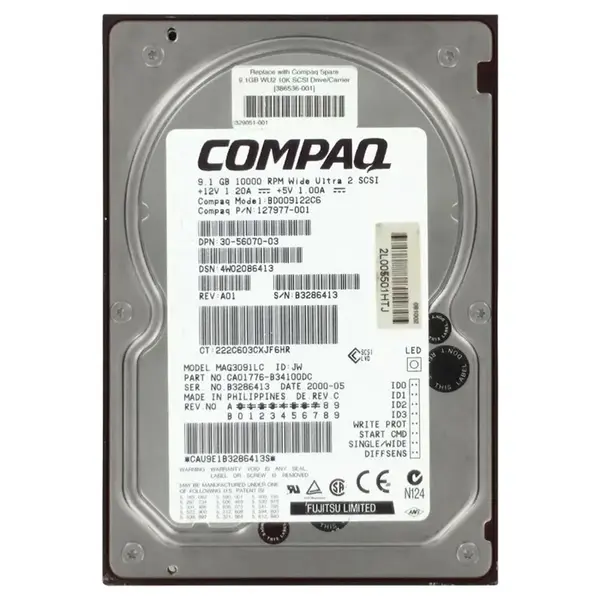 386536-001 HP 9.1GB Wide Ultra2 SCSI 10000 3.5-inch Hard Drive