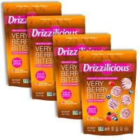 Drizzilicious Mini Rice Cake Bites, Very Berry | 4 Bags