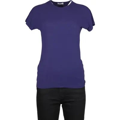 Versace T-Shirt - Medium Navy Cotton Blend