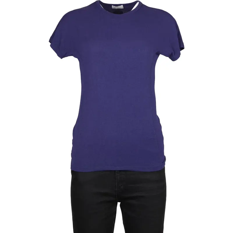 Versace T-Shirt - Medium Navy Cotton Blend