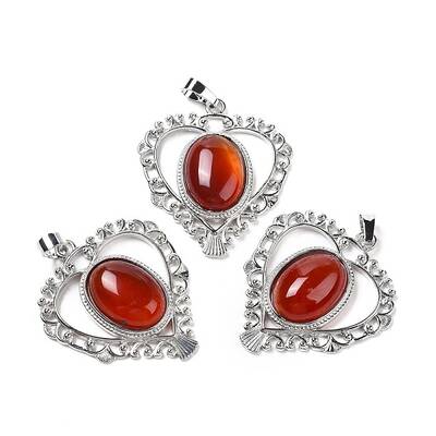 Natural Red Agate Pendants