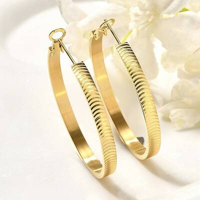 304 Stainless Steel Hoop Earrings for Women