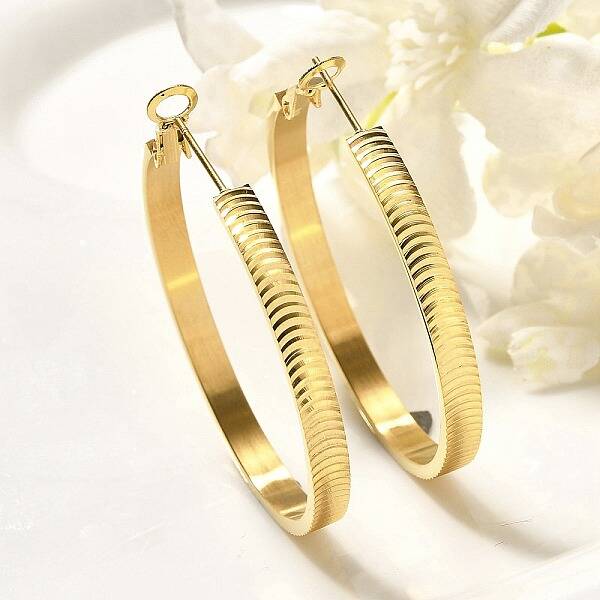 304 Stainless Steel Hoop Earrings for Women