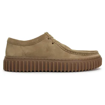 Clarks Torhill Lo Suede Men's Lace Up Shoes - Dark Sand - Size:US 13 Men