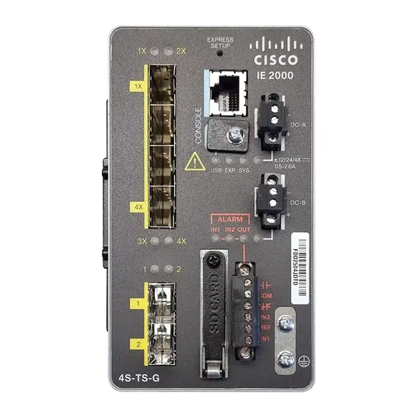 Cisco IE-2000-4S-TSGB-RF | Industrial Ethernet IE 2000 Series 4 x SFP Ports 10/100Base-X + 2 x GE SFP Uplink Ports Layer 2 Ma...